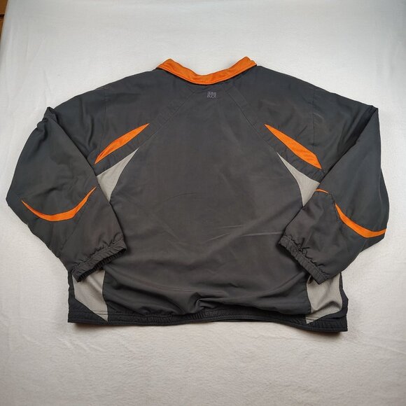 Wilson Jacket Mens XL Gray Orange Track Windbreaker Athletic - Picture 2 of 7